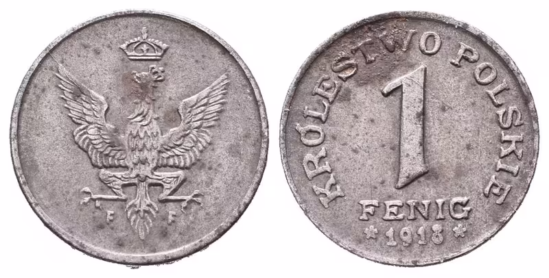 Polsko,  Fenig 1918 (Fe)