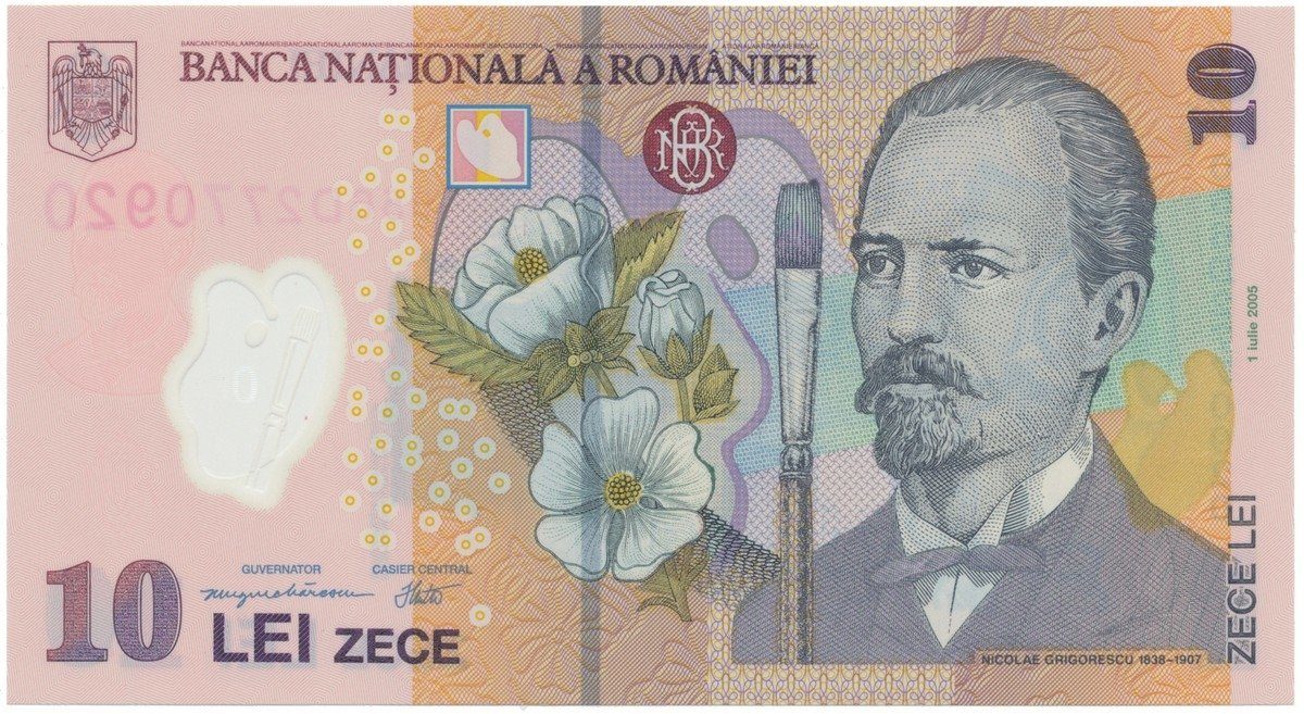 Rumunsko, 10 Lei 2005, P.119a, plastová