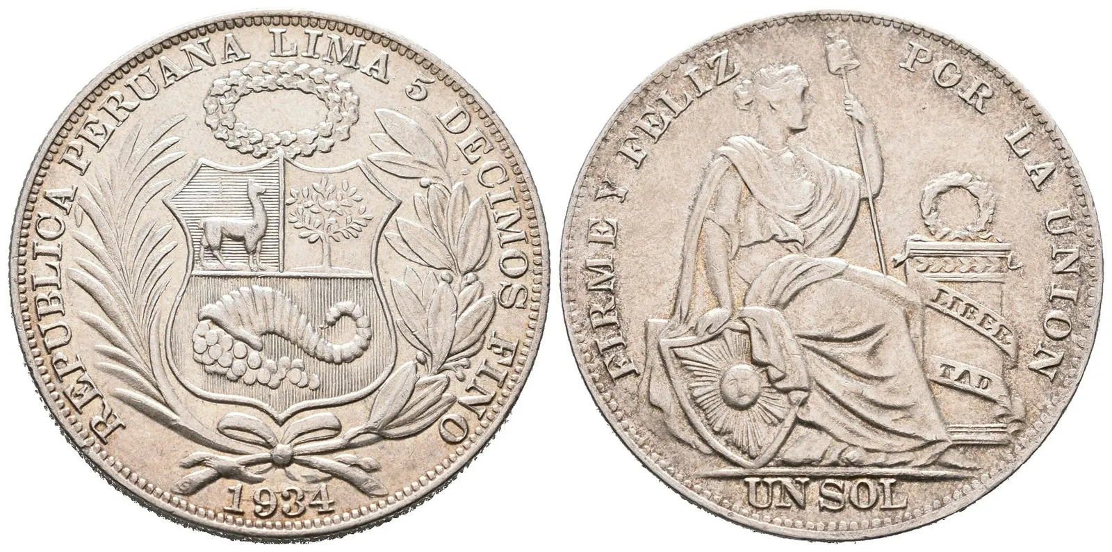 Peru, 1 Sol 1934