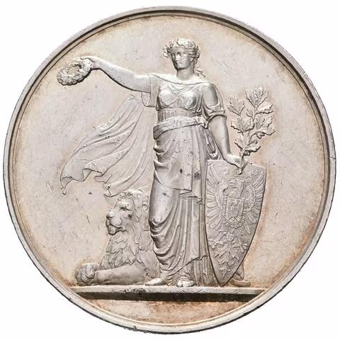 AR Medaile 1875 - V. německé spolkové střelby ve Stuttgartu. Ag 41 mm (23,67 g),