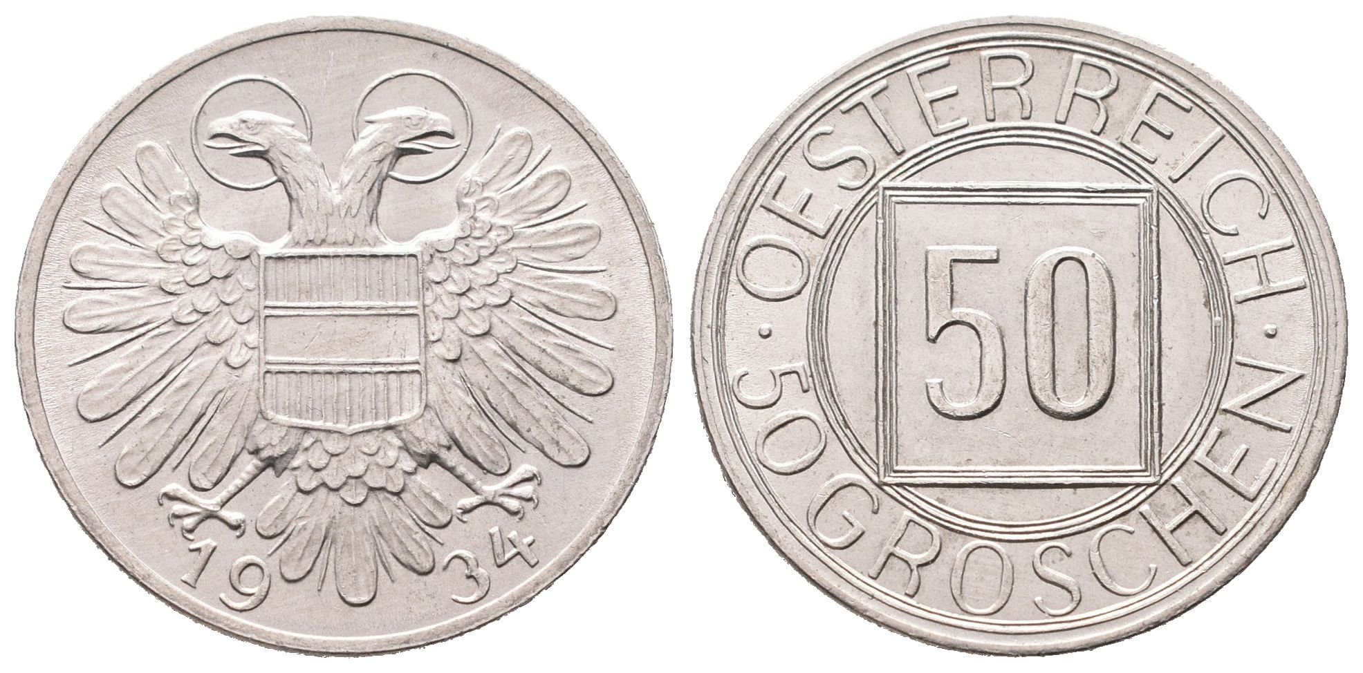 Rakousko, 50 Groschen 1934