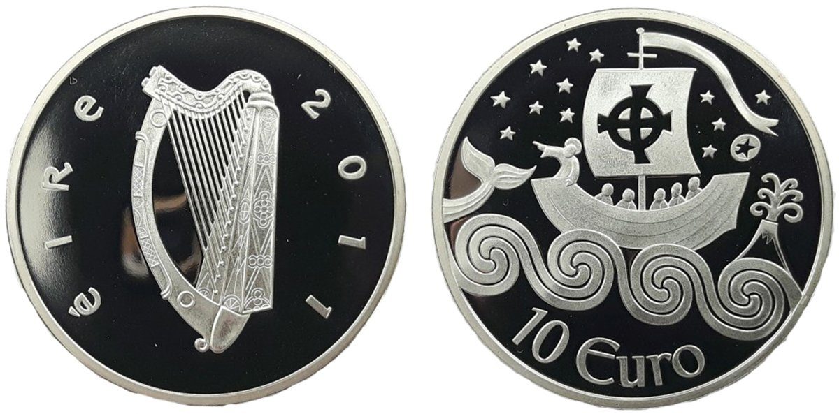 Irsko, 10 Euro 2011 - Svatý Brendan mořeplavec