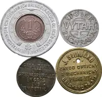 Praha - Soubor známek - J. Sluníčko, závod optický. Ms 26 mm, — 1