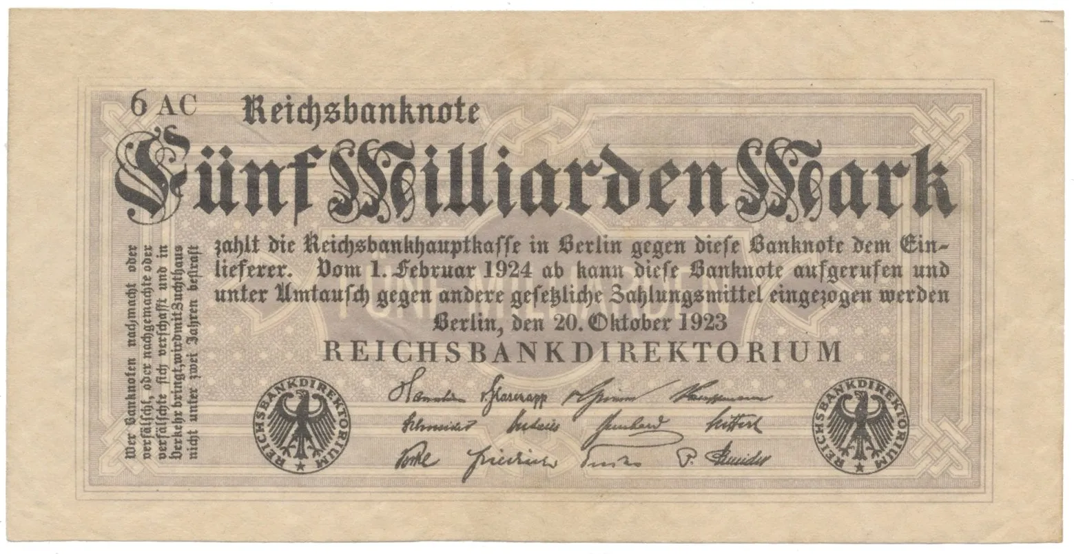 Německo, 5 Milliarden Mark 1923, Ro.120d
