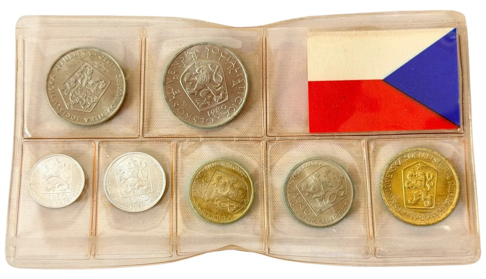 Sada oběžných mincí 1980, plastový obal_7 ks — 1