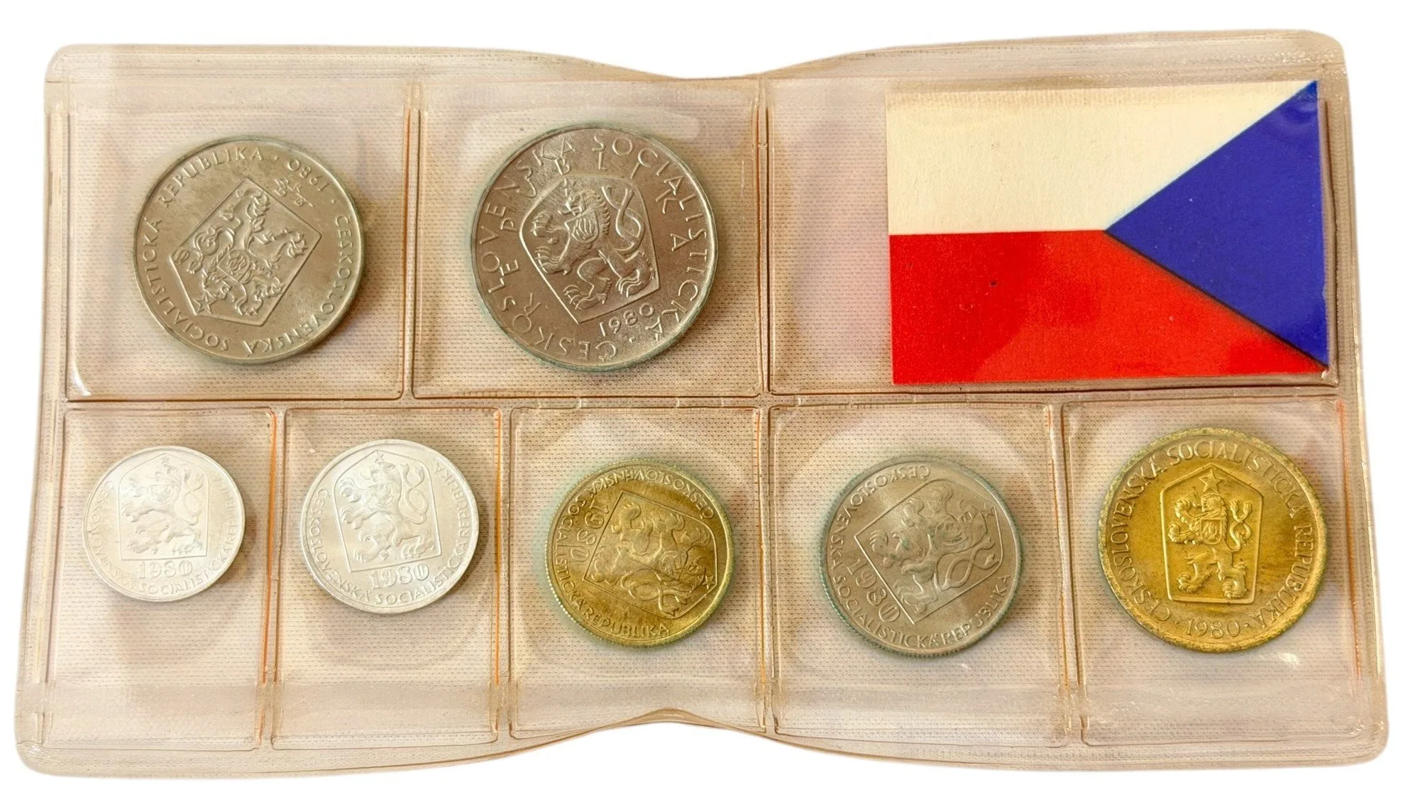 Sada oběžných mincí 1980, plastový obal_7 ks — 1