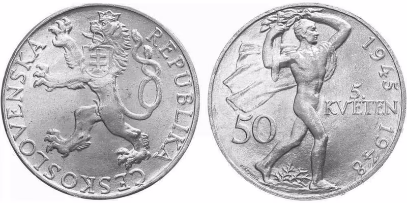 50 Koruna 1948 - Pražské povstání
