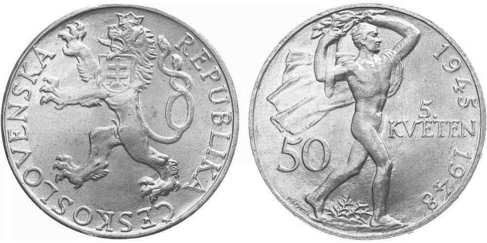 50 Koruna 1948 - Pražské povstání