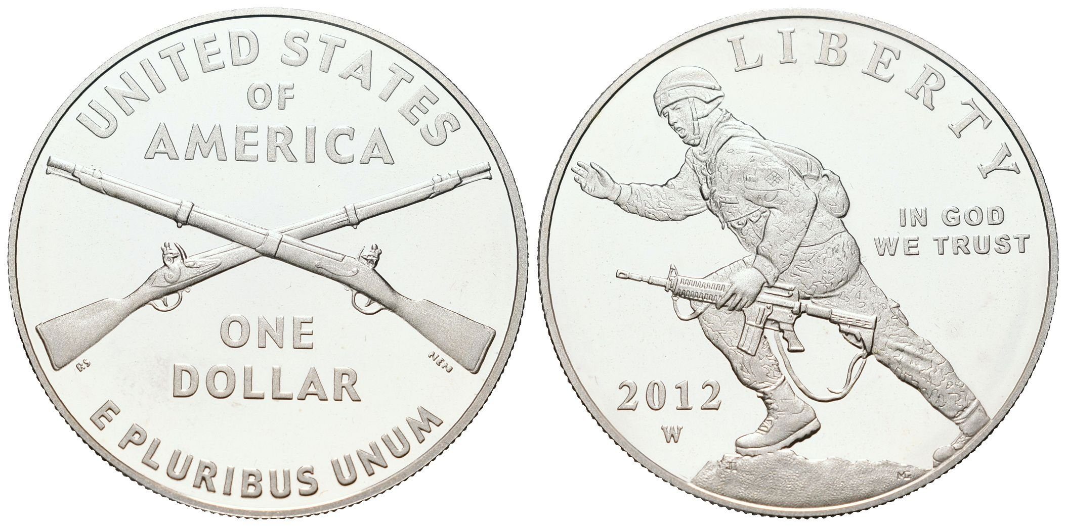 USA, 1 Dollar 2012 - Voják, PROOF
