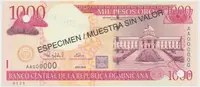 Dominikánská republika, 1000 Pesos Oro 2000, P.163s