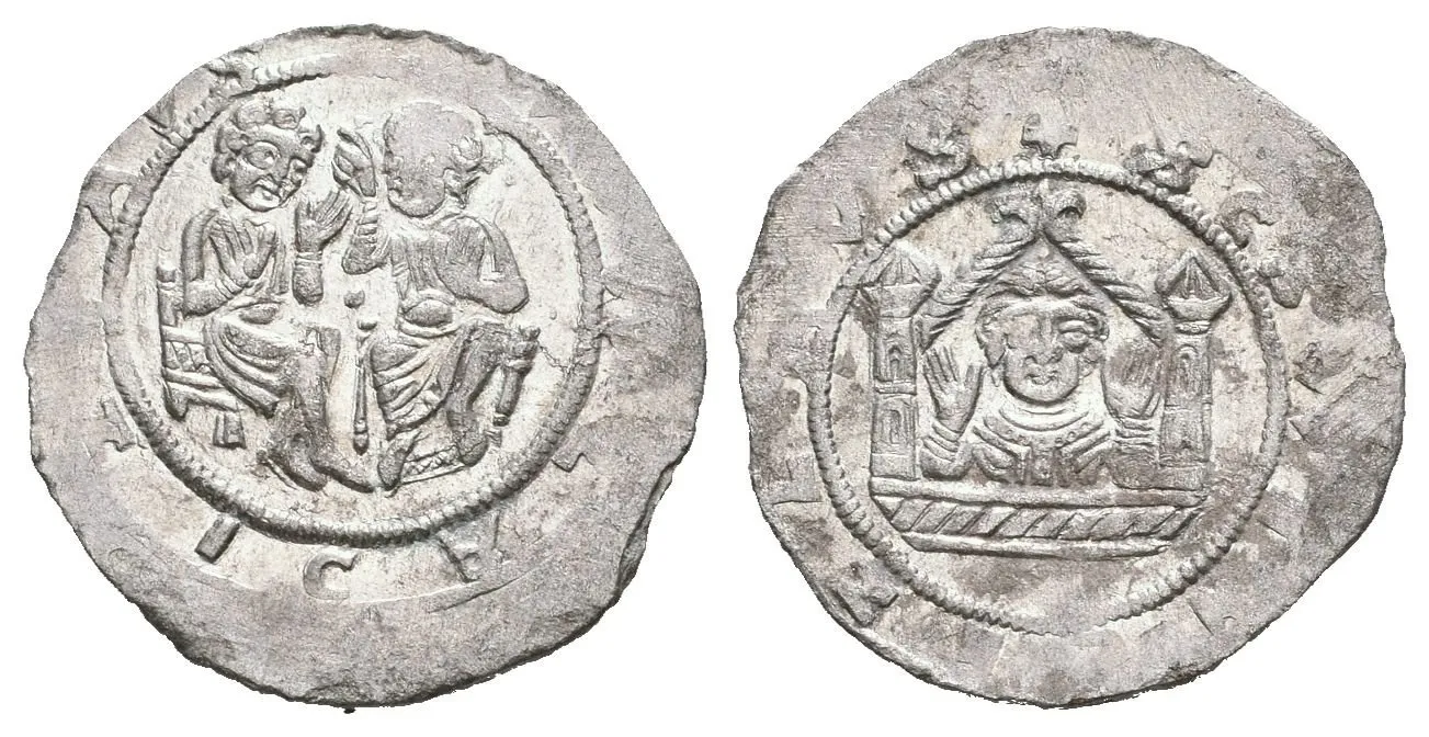 Denár, Cach 593, nedor. opisy, patina, exc. — 1