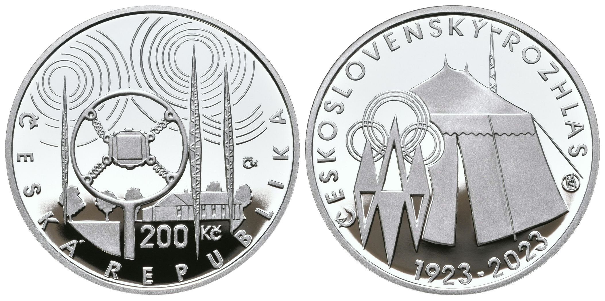 200 Kč 2023 - Československý rozhlas, PROOF