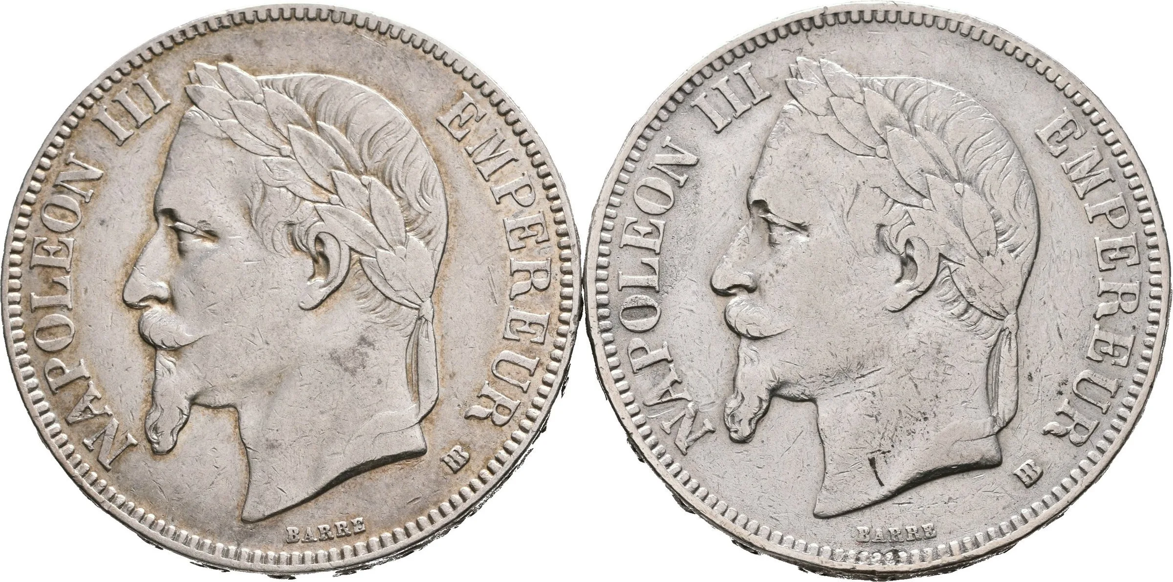 5 Frank 1867 BB, 1868 BB, Strasbourg, KM.799.1, — 1