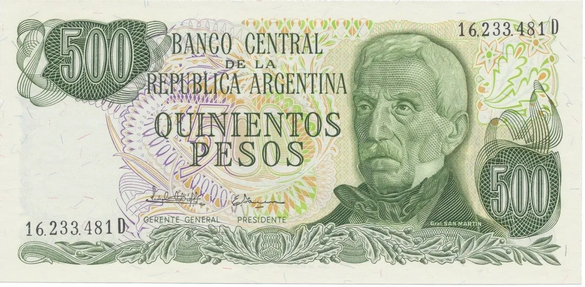 Argentina, 500 Pesos (1977~1982), P.303c