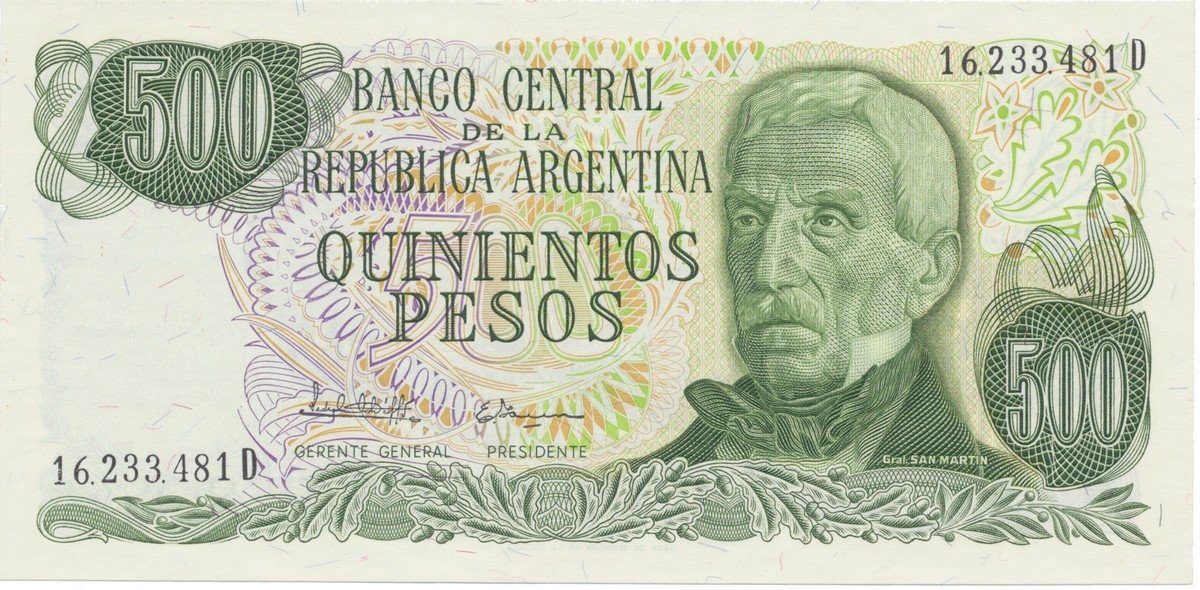 Argentina, 500 Pesos (1977~1982), P.303c