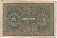 Německo, 50 Mark 1919, Reihe 4, Ro.62d - fotografie 2