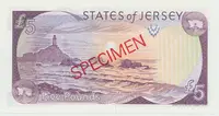 Jersey, 5 Pounds (2000), bankovní vzor, přetisk SPECIMEN, P.27s - fotografie 2