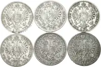 Soubor mincí - Zlatník 1858 A, 1871 A, 1877, 1878, 1879 — 2