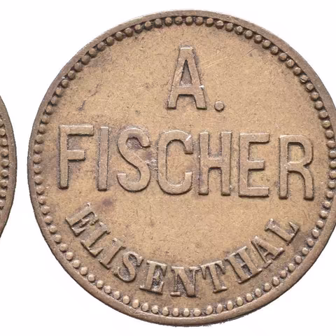 Alžbětín u Klatov / Elisenthal - Andreas Fischer, známka na sklenici piva.
