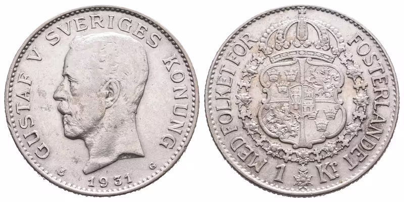 Švédsko, 1 Koruna 1931