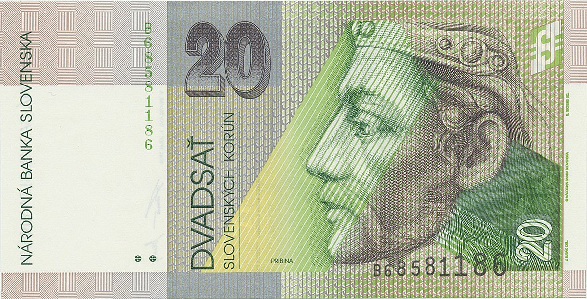 20 Koruna / 1. 6. 1995, série B, Hej.SK13a1