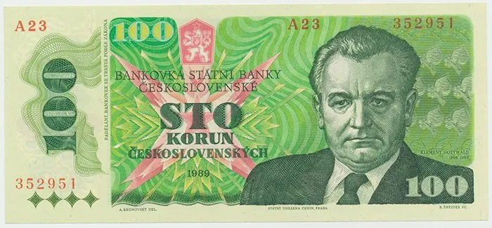 Československo, 100 Koruna 1989, Hej.110a