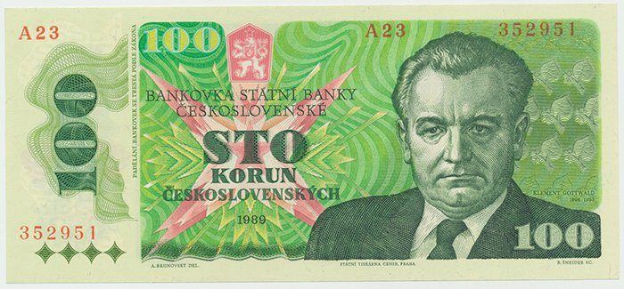 Československo, 100 Koruna 1989, Hej.110a