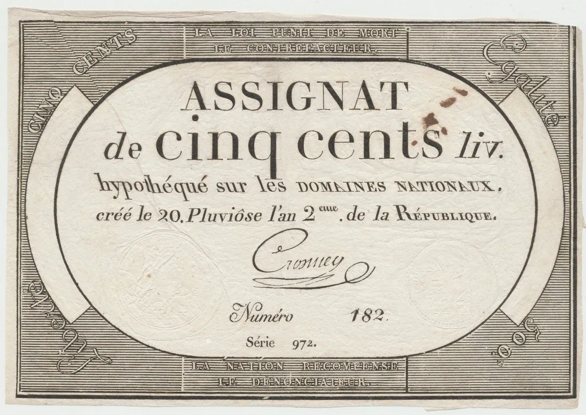 Francie, 500 Livres 1794, P.A77