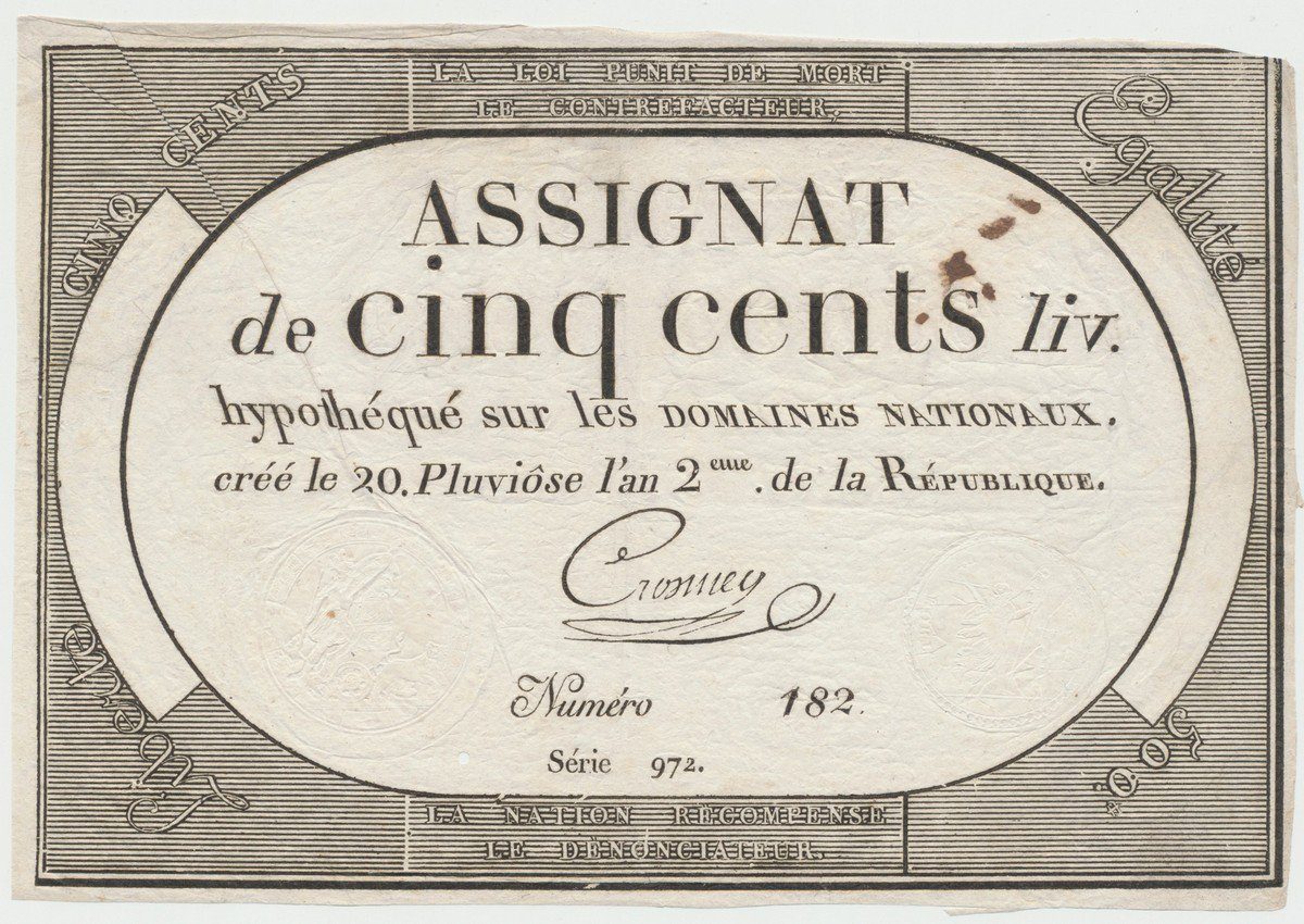 Francie, 500 Livres 1794, P.A77