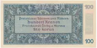 Protektorát Čechy a Morava, 100 Koruna 1940, I. vydání, série B, perf. 1x NEPLATNÉ, Hej.32aB.S2 - fotografie 2