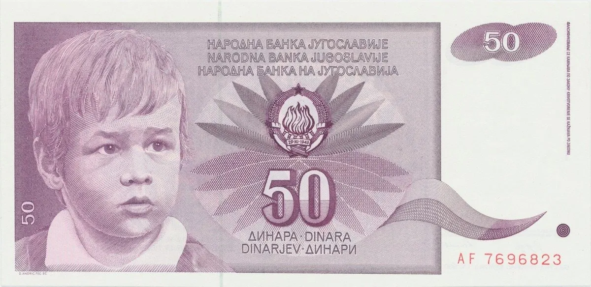 Jugoslávie, 50 Dinara 1990, P.104