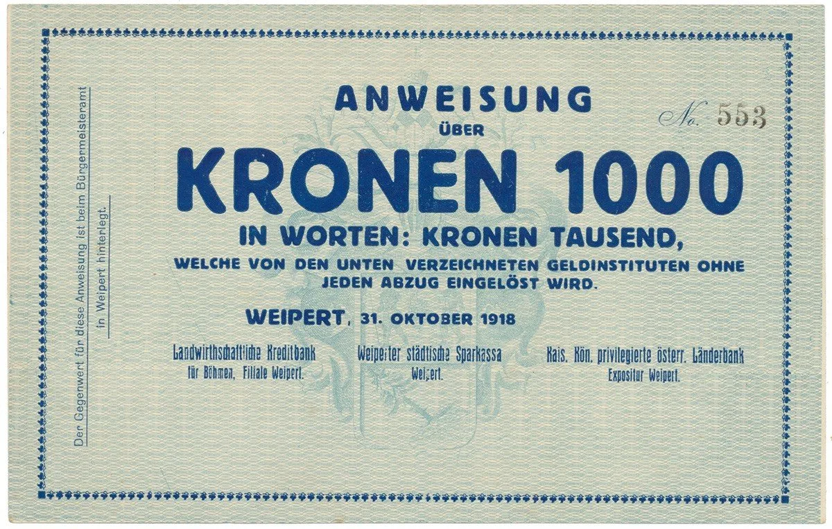 Nouzovky české od roku 1914 — 1
