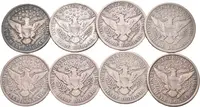 Soubor mincí - 1/2 Dollar 1897, 1902 O, 1905 S, 1906 S, 1907 O, 1908 D a O a — 2