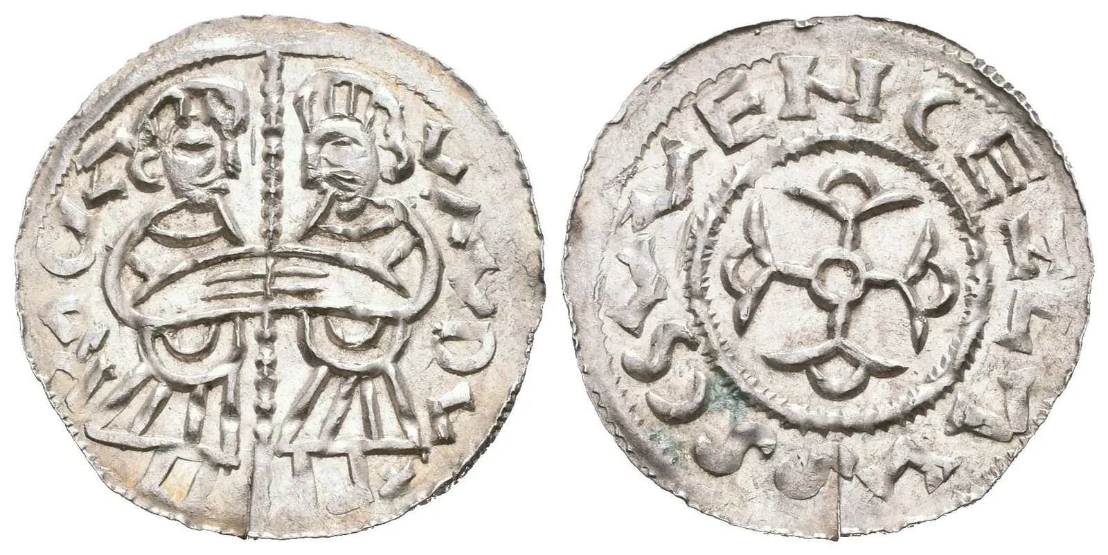 Denár, Cach 312, krásná zachovalost, patina, zbytky lesku, — 1