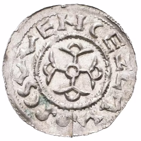 Denár, Cach 312, krásná zachovalost, patina, zbytky lesku,
