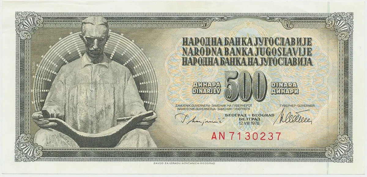 Jugoslávie, 500 Dinara 1978, P.91a