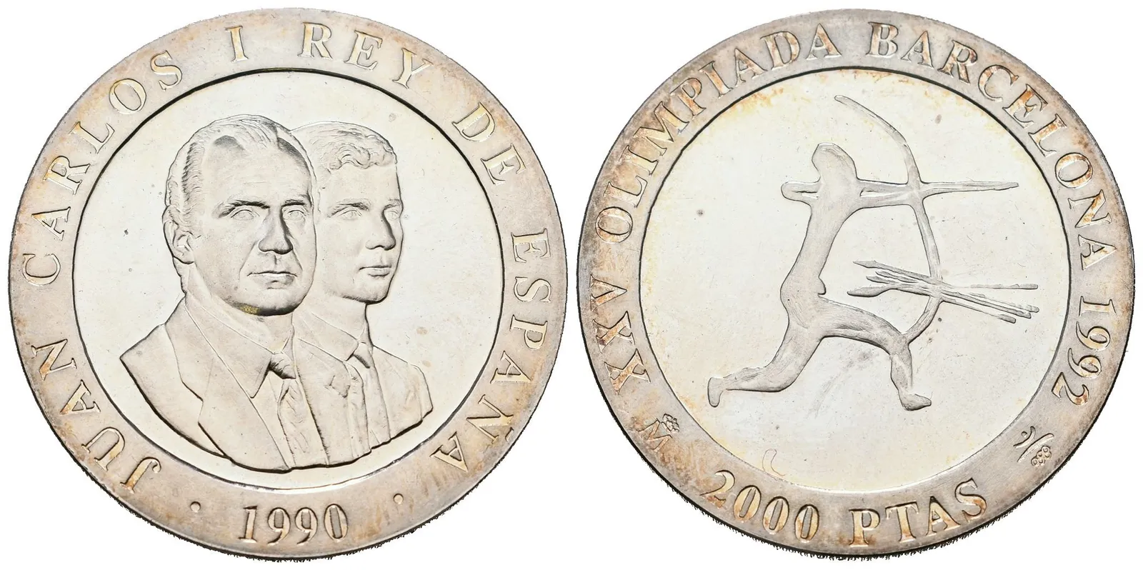 Španělsko, 2000 Pesetas 1990 - Lukostřelba