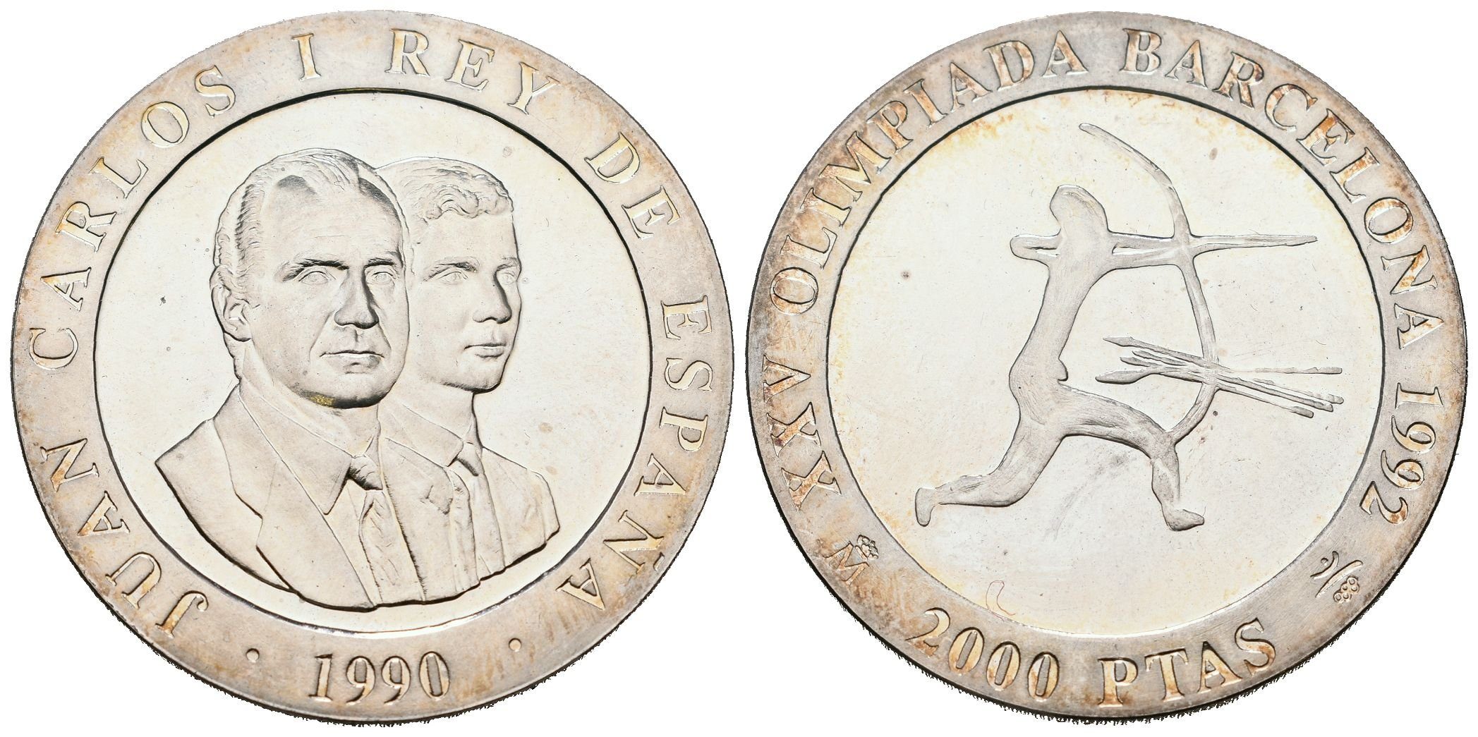 Španělsko, 2000 Pesetas 1990 - Lukostřelba