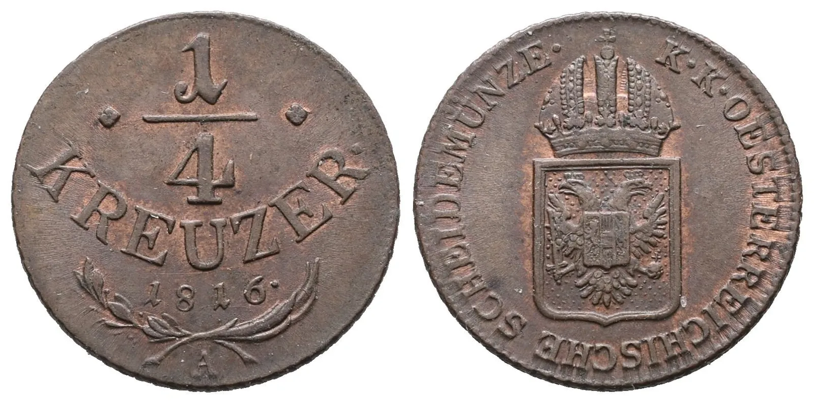 František II., 1/4 Krejcar 1816 A