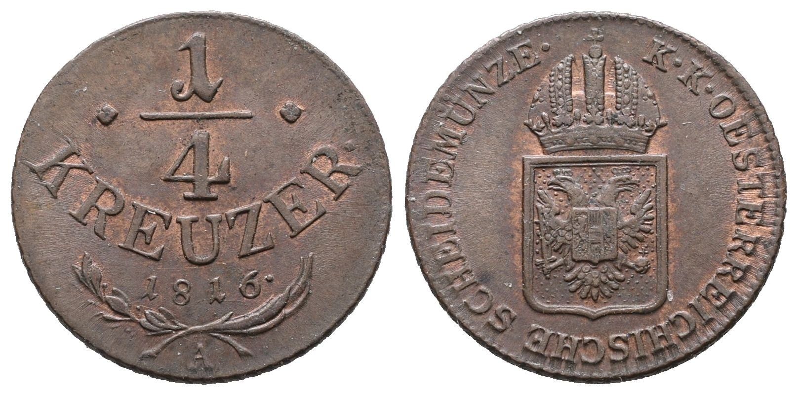 František II., 1/4 Krejcar 1816 A