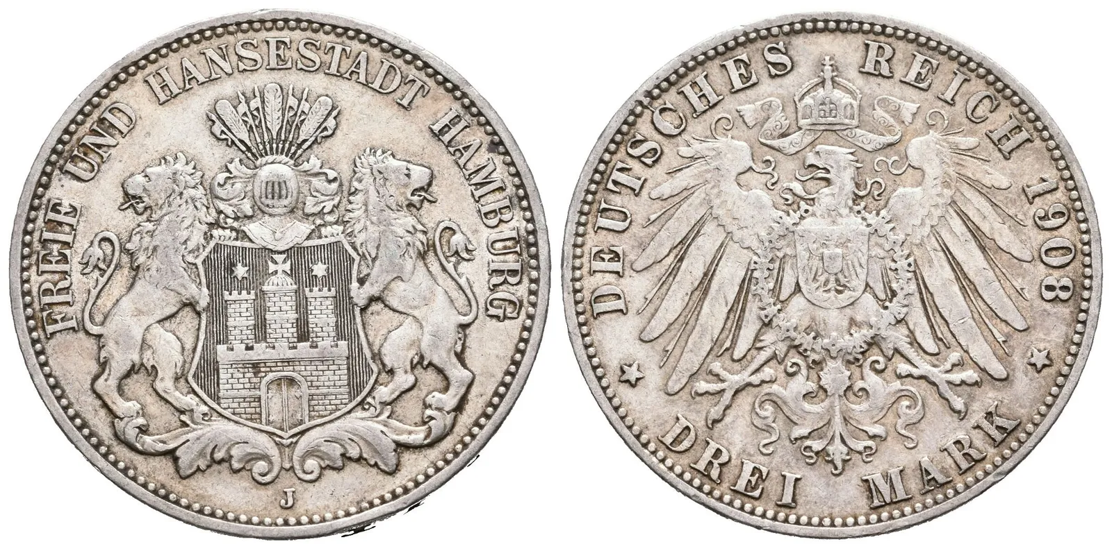 Hamburg, 3 Marka 1908