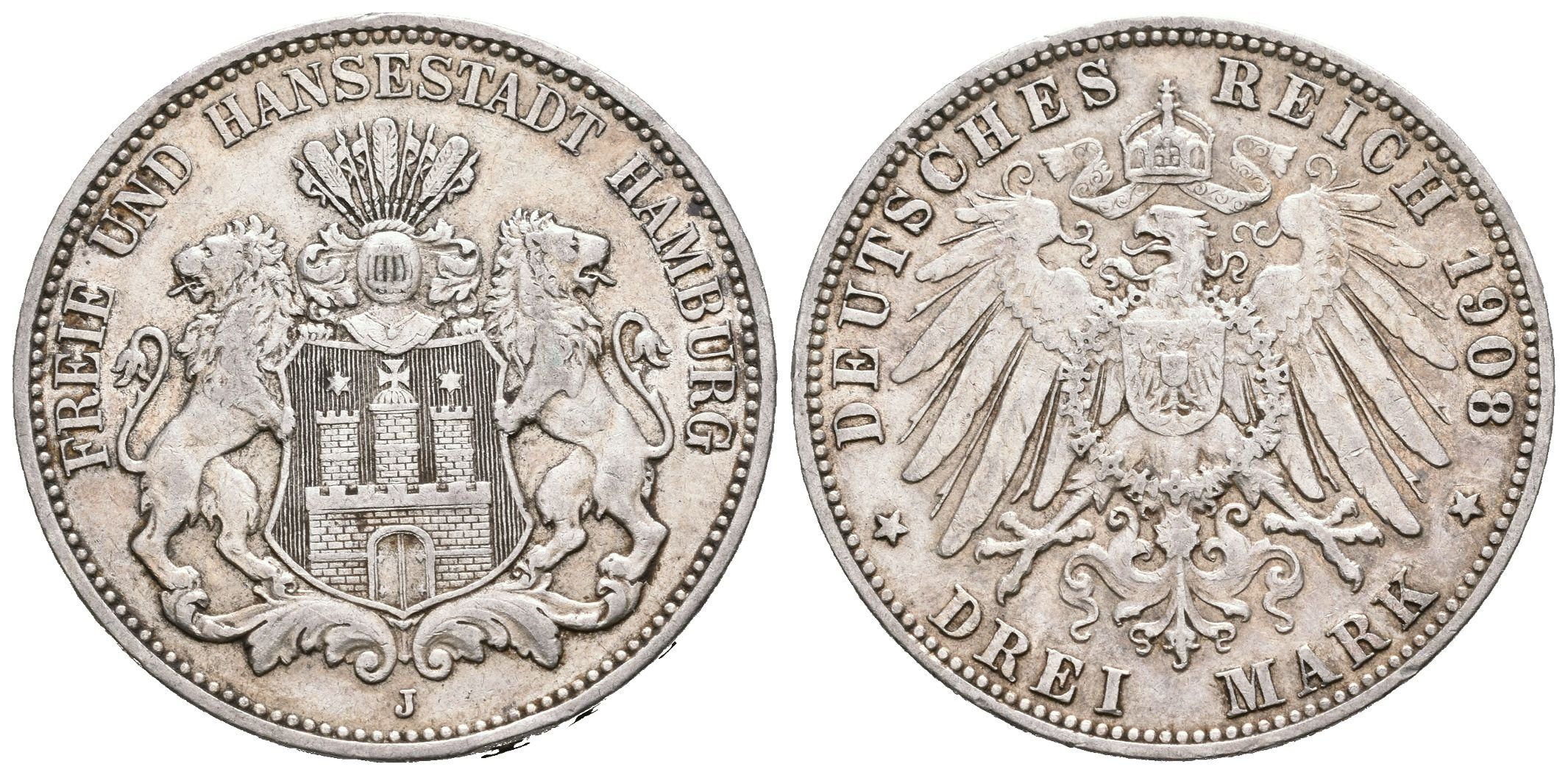 Hamburg, 3 Marka 1908