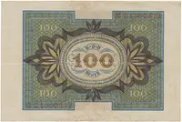 Německo, 100 Mark 1920, 8-místný číslovač, Ro.67b - fotografie 2