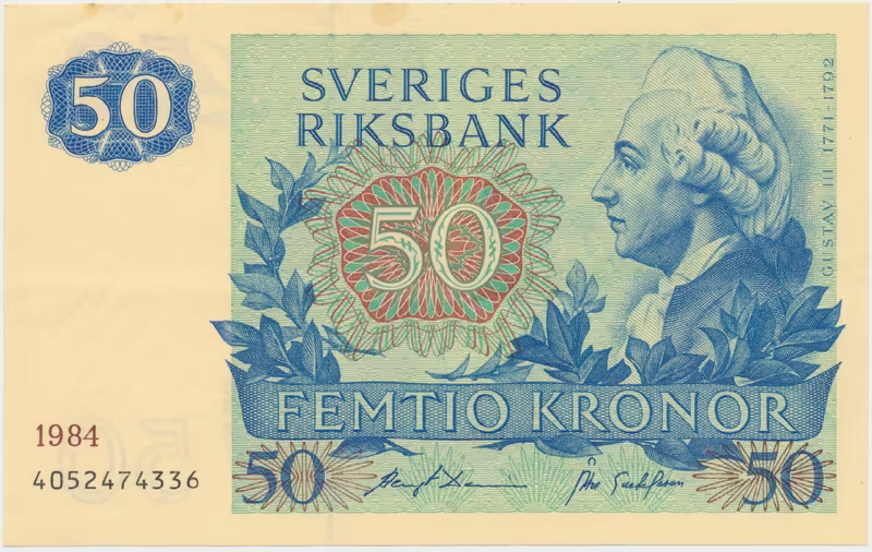 Švédsko, 50 Kronor 1984, P.53d