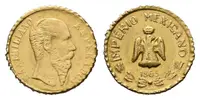 Mexiko, Peso 1865 - fotografie 2