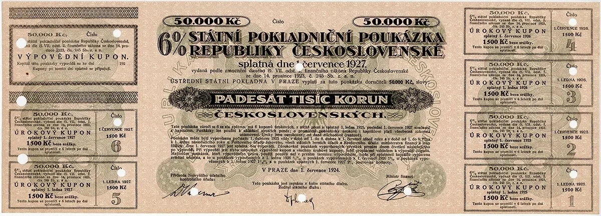 Státní pokladniční poukázky, 1919 - 1939 — 1