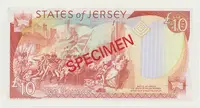 Jersey, 10 Pounds (2000), bankovní vzor, přetisk SPECIMEN, P.28s - fotografie 2