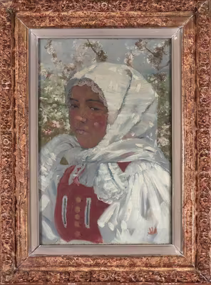 Joža Uprka: Joža Uprka (1861 - 1940) - Studie dívky ze Svatobořic