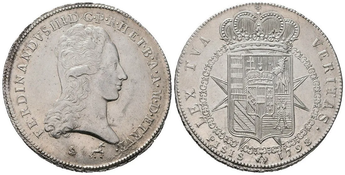 Itálie - Toskánsko, Ferdinando III., 1791 - 1801 — 1