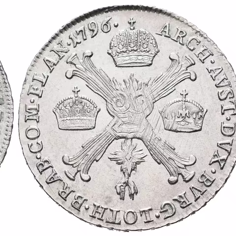 1/4 Tolar křížový 1796 B, krásná zachovalost, zbytky lesku